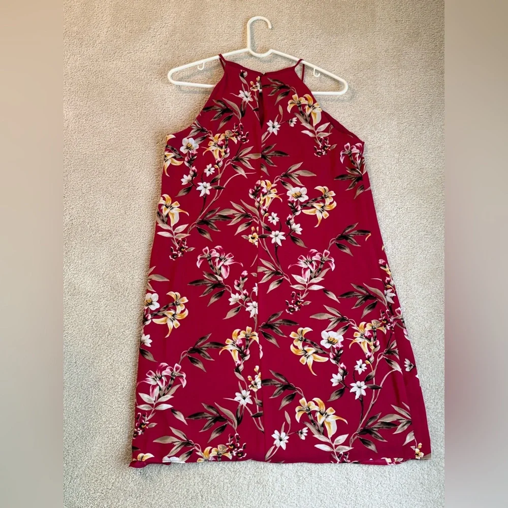 NWT White House Black‎ Market Red Halter Sundress - Size:Large - Picture 3 of 5